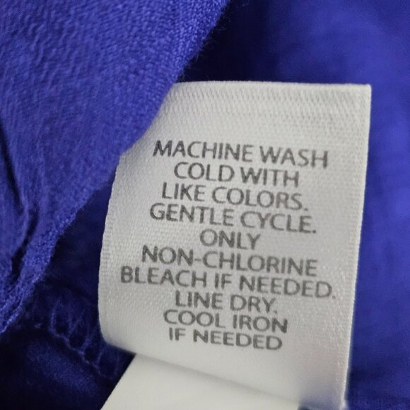 J.Jill Tiered Sleeveless Boho Cottage Flowy Maxi Sundress Royal Purple Size L - Picture 10 of 11